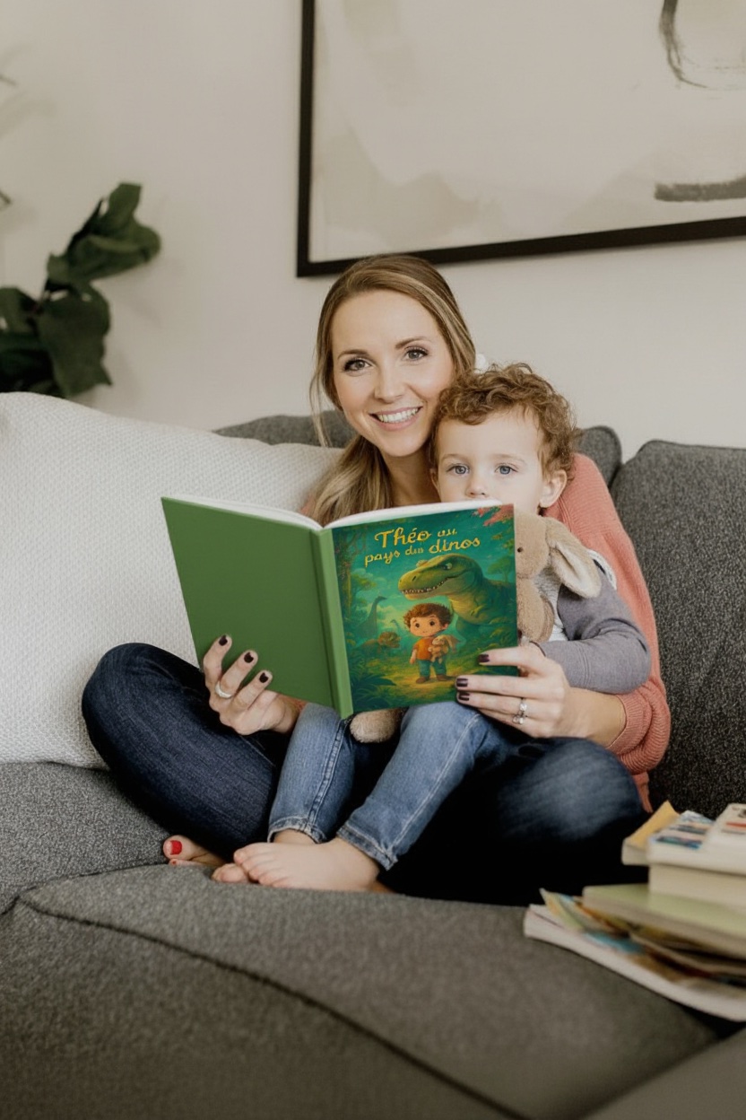 Orang tua dan anak membaca bersama